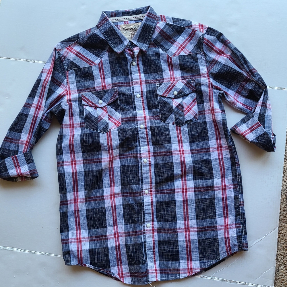 Modern Western Style Dress Shirt Size Medium